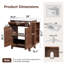 Meuble-lavabo 29 po avec lavabo, meuble-lavabo Mid-Century 29 po