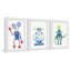 «Cool Robots» par Wirrindela, ensemble de 3 reproductions encadrées-1053542759