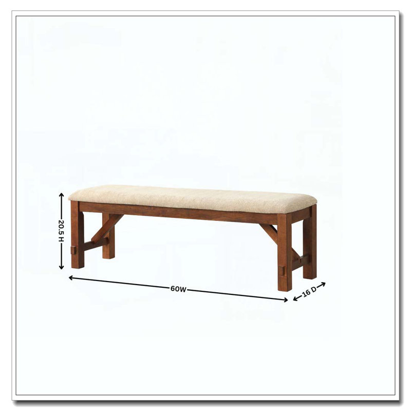 Banc de salle à manger en bois massif Karven