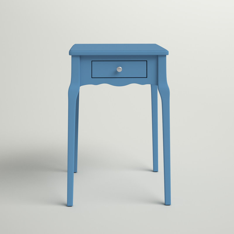 Table de bout avec rangement Pinckney , Bleu héritage