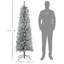 Grand sapin de Noël artificiel non éclairé 6 pi avec branches réalistes et base en acier