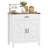 Sideboard with 1 Drawer 1 Storage Cabinet Buffet Cabinet, White-1833428307
