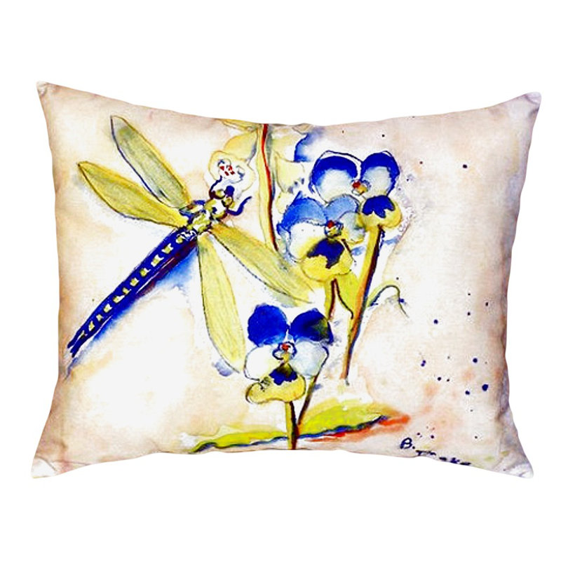 Dragonfly Dragonfly Outdoor Rectangular Throw Pillow