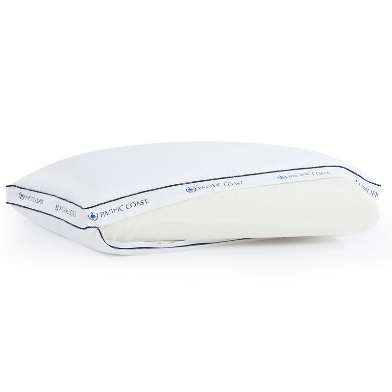 Oreiller en mousse mémoire et duvet d'oie de la côte du Pacifique, Paquet de 2, Grand lit
