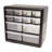 Plastic Storage Drawers, 12-Drawer Parts Organizer,  Desktop or Wall Mount Container for Hardware, Black