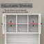 Armoire de rangement pour panier à linge tendance - blanc avec cadre stable à deux compartiments et conception fonctionnelle-118041793