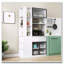 Grande armoire de rangement avec tiroirs et portes en verre
