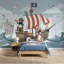Adhésif mural bateau pirate, aventure océanique-1185528934-1185528931