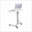 Bureau debout compact et réglable pour petits espaces | Blanc | Métal Bois