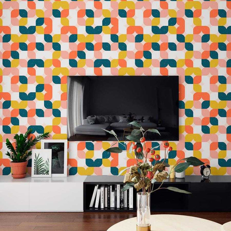 Rouleau de papier peint adhésif Ahsanul, L 126 po x l 24 po