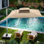 Parasol de patio extérieur carré douillet 10 pi Gentle Chic-85856850