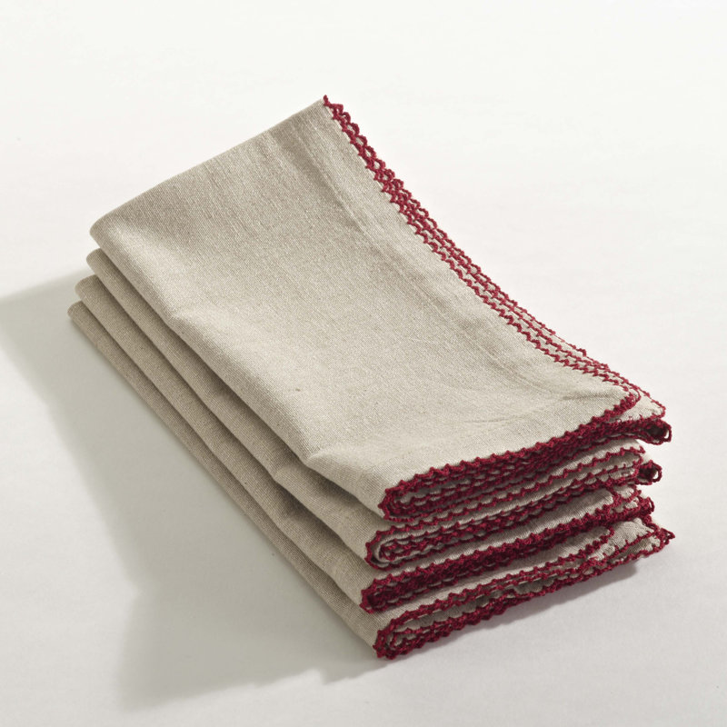 Willcox Cotton Square Napkin, Red