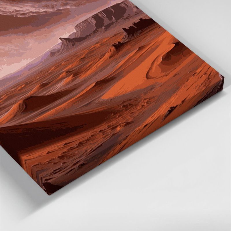 Art mural sur toile Space Mars, H 12 po x l 18 po