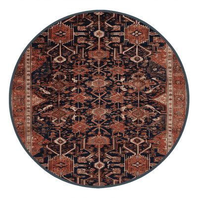 Machine Washable Persian Brown Area Rug