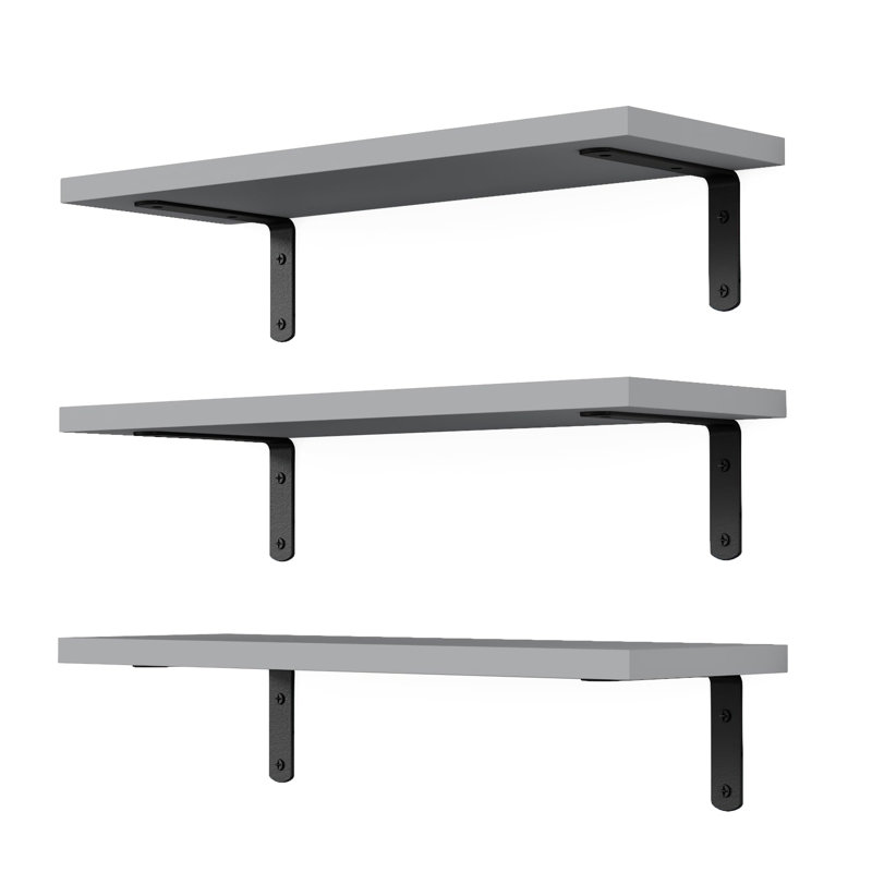 Stojadin Square Floating Shelf, Gray