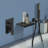Topcraft Wall-Mounted Bathtub Faucet With Handheld Showerhead