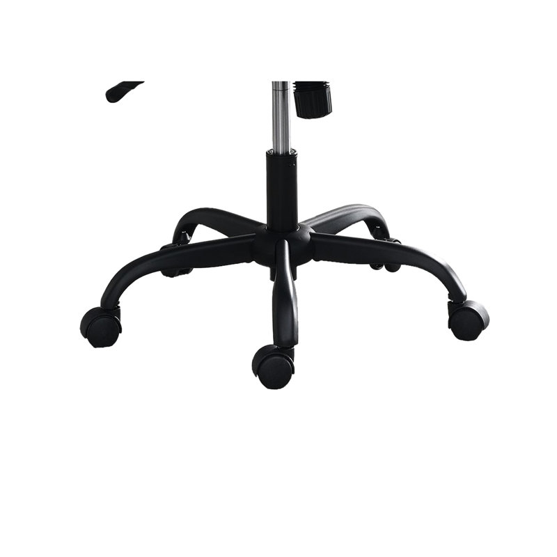 Chaise de bureau en similicuir noir tendance avec réglage en hauteur et soutien, Noir