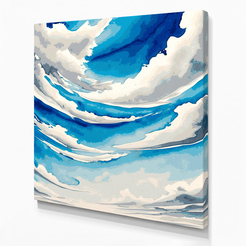 «Watercolor Landscape 14 Green», art mural sur toile, H 8 po x l 8 po