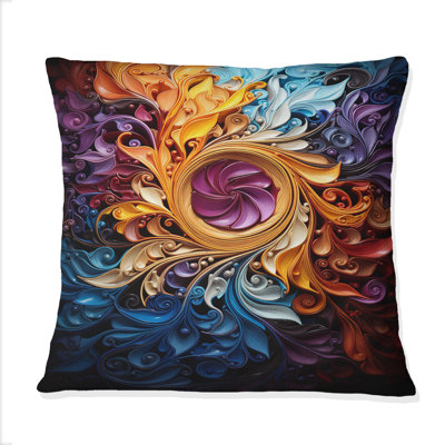 Coussin Spiral Kaleidoscope I - Abstract Spirals