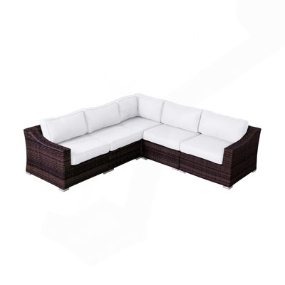 Outdoor Wicker Sofa Seating Group, Fully Assembled With Cushions