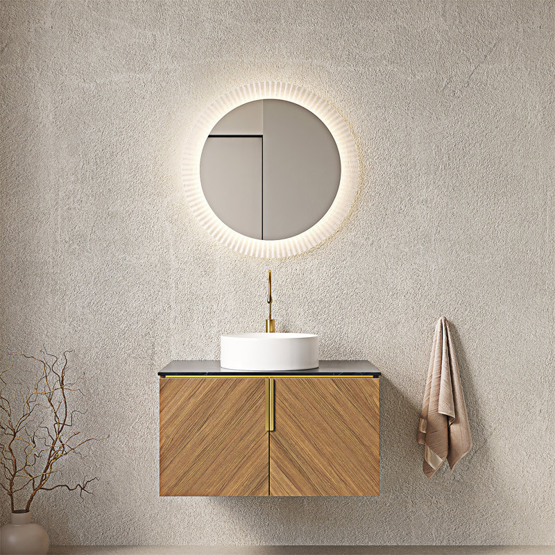 Wall-Mounted Bathroom Vanity With Sink