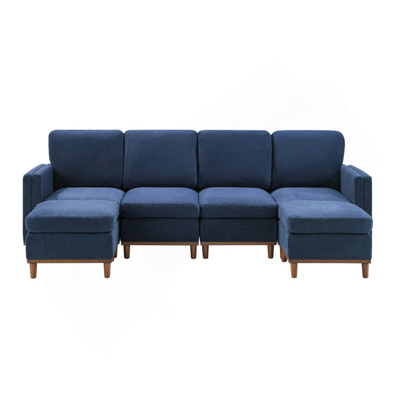 Canapé moderne avec rembourrage doux - idéal pour le salon, le bureau et la salle à manger, Bleu