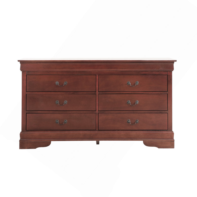 Commode de rangement 6 tiroirs Elegant Traditional, Cerisier