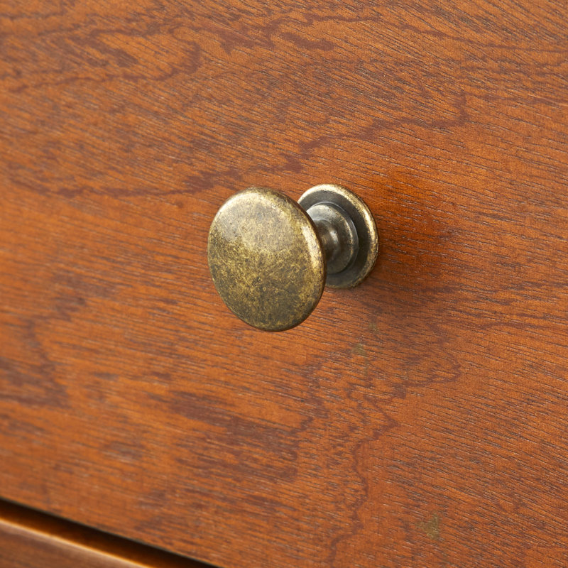 Camylle End Table with Storage, Walnut/Antique Brass