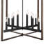 Lustre géométrique en acier 12 lumières à intensité variable Twedt certifié UL-1192744362