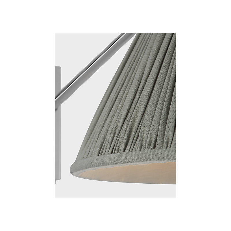 Marie Flanigan 1 - Light Armed Sconce, Polished Nickel, Blue