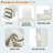 Luxury 2-in-1 Vanity Table With Leather Finish, 3-color Led Lighted Mirror, Adjustable Length And 5 Storage Drawers