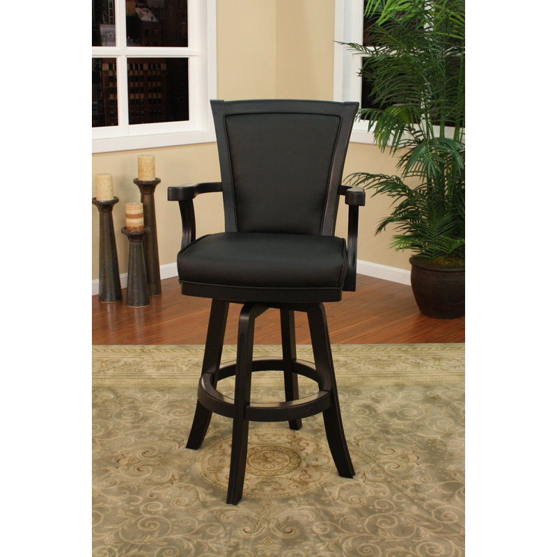 Upholstered Counter Stool, Noir antique