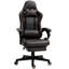 Fauteuil inclinable confortable en cuir de polyuréthane brun, réglable, repose-pieds, fauteuil lombaire à hauteur réglable