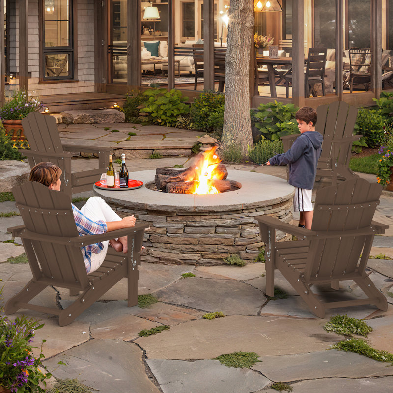 Chaise Adirondack pliante Delman, Café