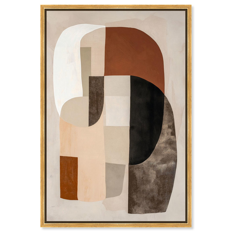 Intuition's Palette I, toile par Art Remedy, H 31 po x l 21 po, Doré, Floater Frame