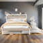 Base de lit moderne en métal avec lit gigogne USB-207274738