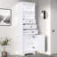 Grande armoire de rangement avec 3 tiroirs et tablettes réglables pour divers espaces-17623875