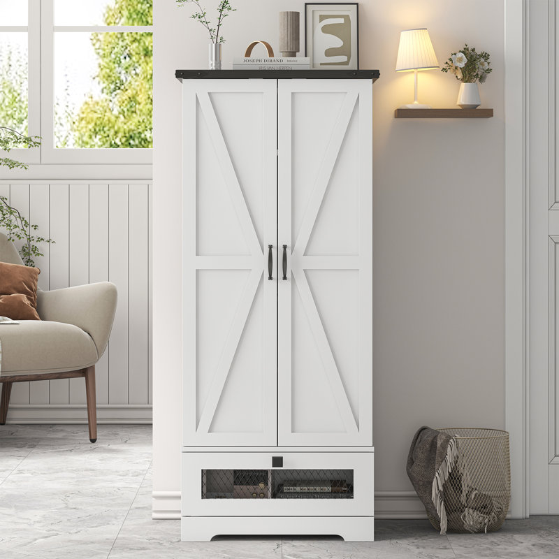 Theresia 55.2'' Kitchen Pantry, White