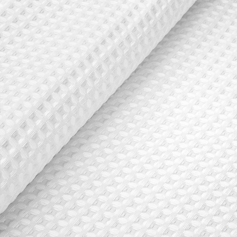 Bisrat Semi Sheer Curtain Single Panel, White, 42" W x 84" L