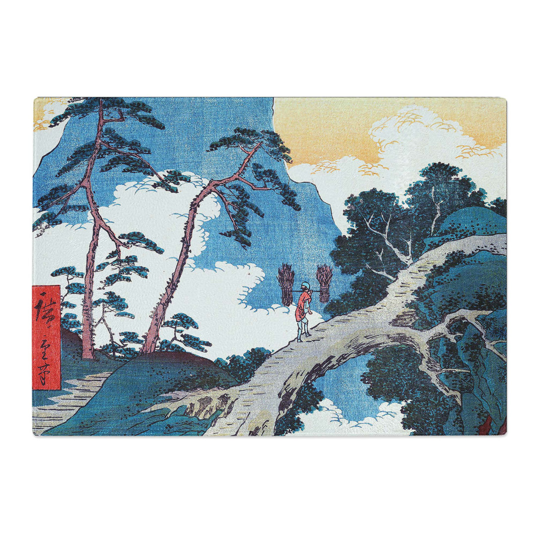 Tempered Glass Goka No Sho by Utagawa Hiroshige Chopping Board