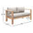 Sonoma 59'' Wide Teak Loveseat with Sunbrella Cushions-1674238379