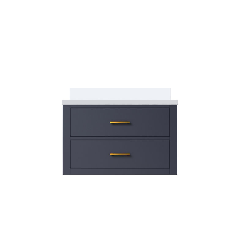 Castor 30 in W x 22 in D Single Bath Vanity, Blue, White Quartz