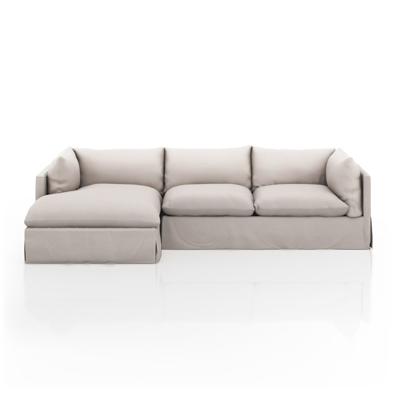Atelier Habitat 2 Piece Sectional 131'' Nimbus, Left Hand Facing, Bennett Moon Polyester Blend, 31.5" H x 133" W x 67" D