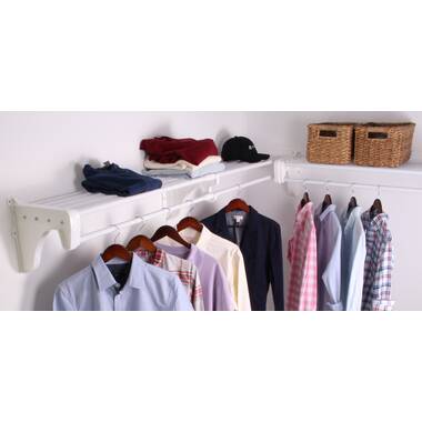 Rubbermaid 5 ft. - 7 ft. Wire Closet Shelf Wardrobe Kit 2060310