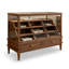 Nut-brown Solid Manufactured Wood Jewelry Display Storage Cabinet with drawer-style storage compartments
