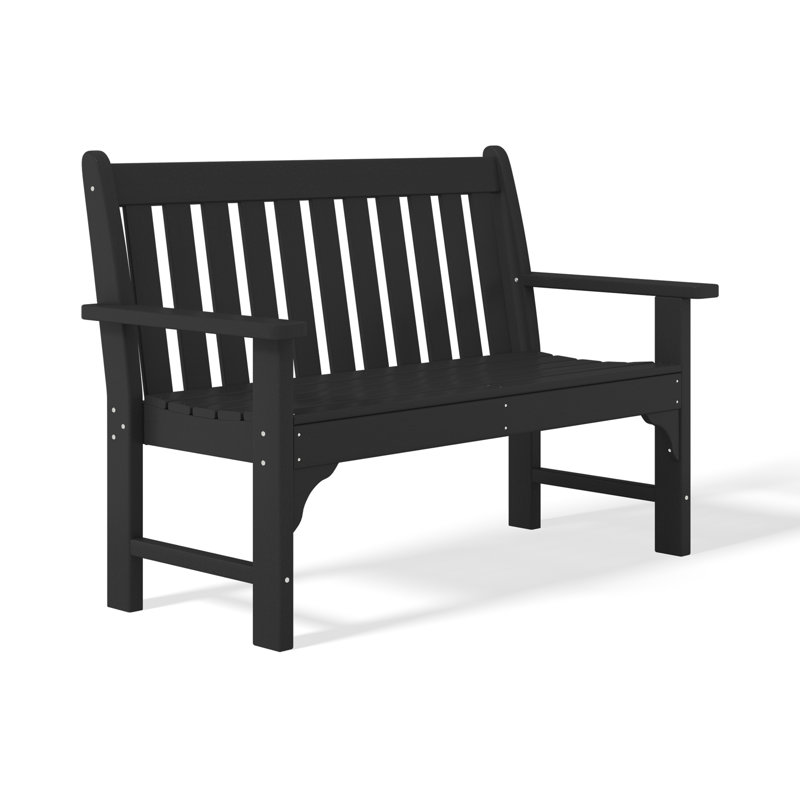 Banc de jardin en PEHD Laguna, Noir