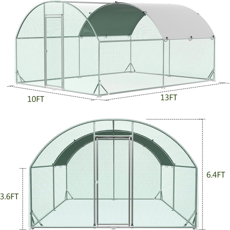 Erisa Chicken Run, 76.80" H x 120" W x 156" D