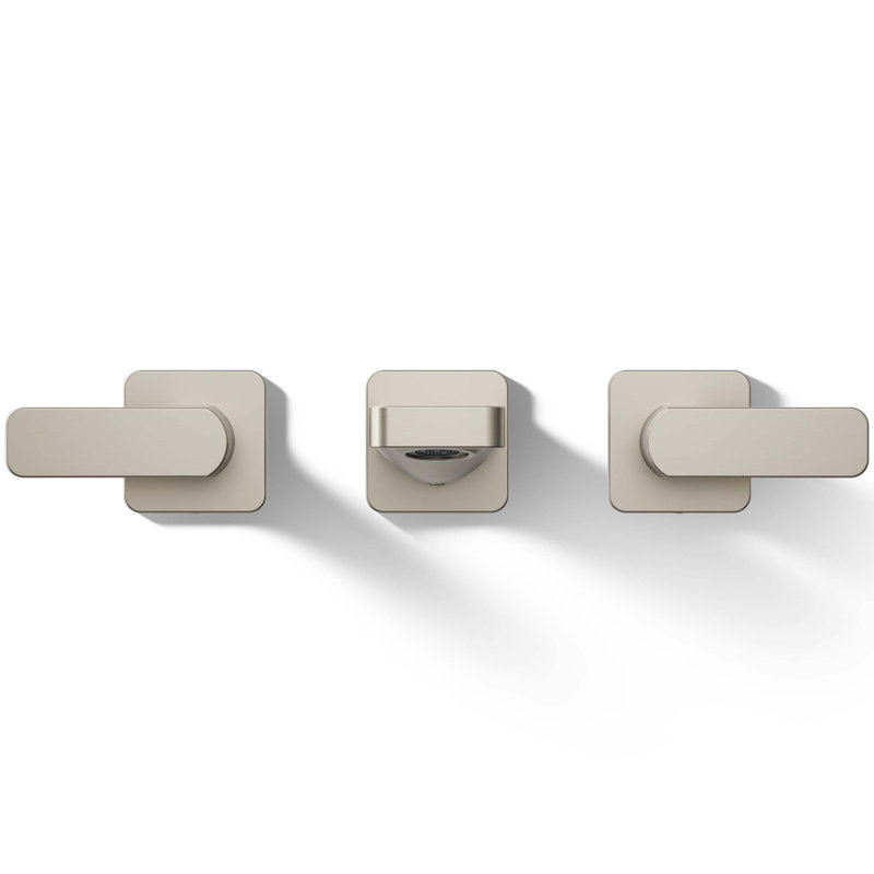 Parallel Wall Mount Bath Filler Trim, Vibrant Brushed Nickel