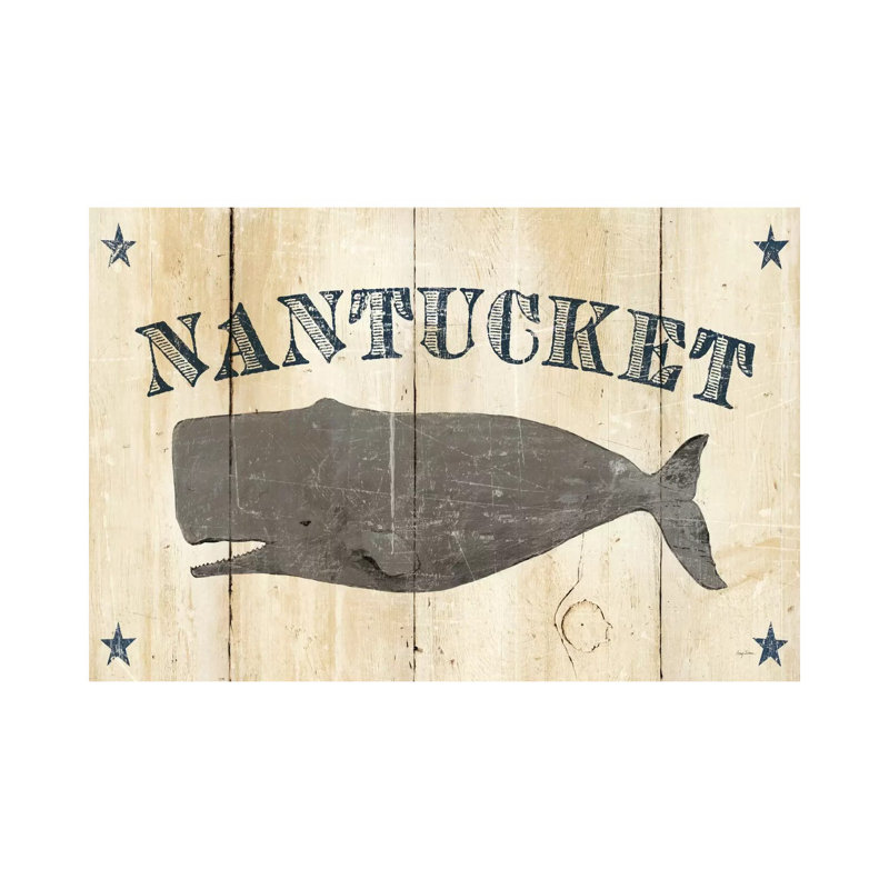 Nantucket Whale by Avery Tillmon - Print, No Matte, Wrapped Canvas, 8" H x 12" W x 0.75" D