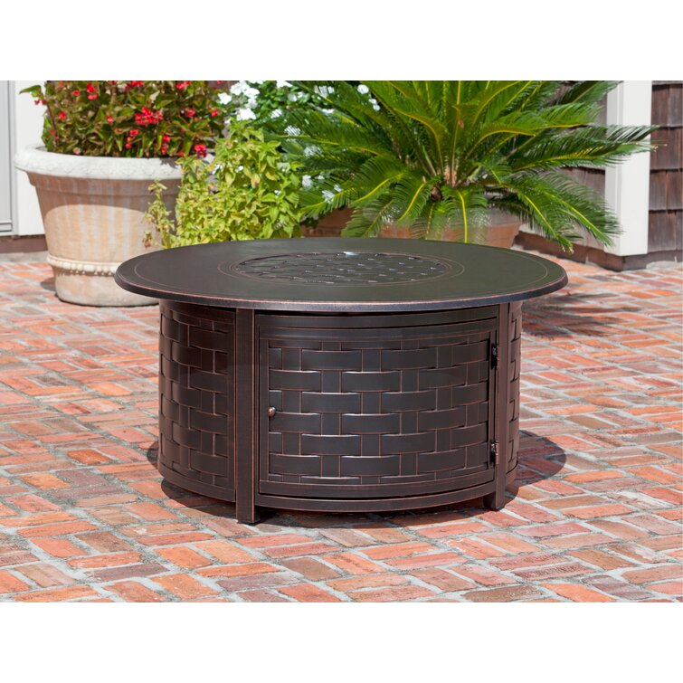 Paramount Cast Aluminum Oval Propane Fire Table